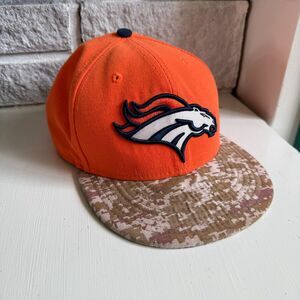 Denver Broncos NFL Salute To Service New Era 59Fifty Desert Camo Hat Cap Size 7